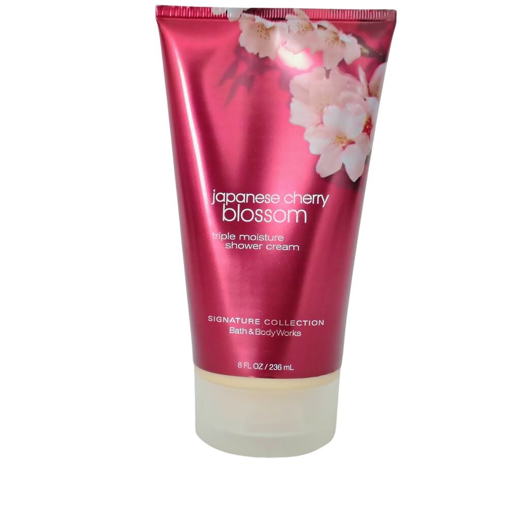 Bath & Body Works Japanese Cherry Blossom Triple Moisture Shower Cream 8 oz. NEW